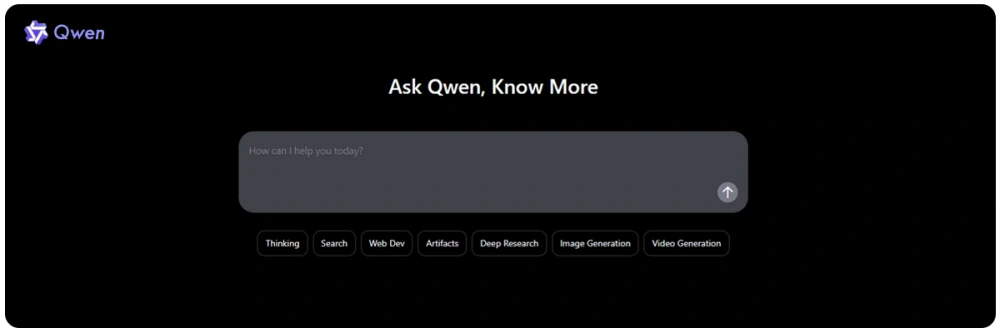 Qwen AI interface showing Thai language support and e-commerce integration features