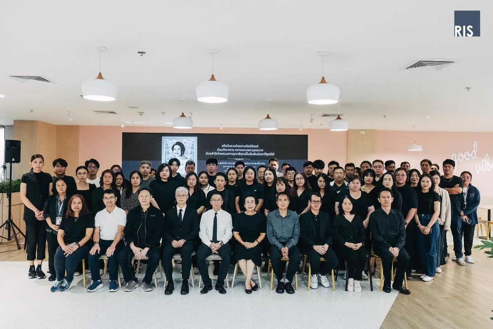 Executives and employees of RIS Co., Ltd. joined together in paying solemn tribute to Her Majesty Queen Sirikit The Queen Mother